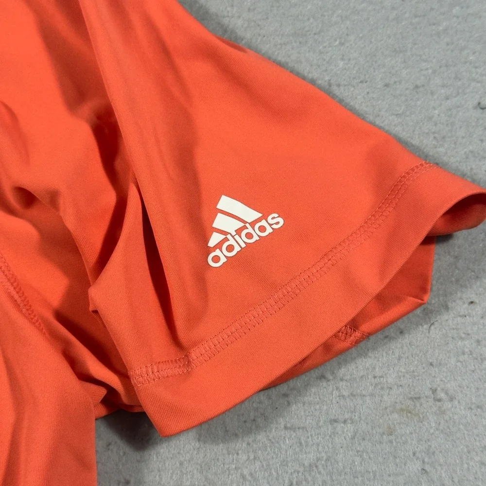 Adidas Puremotion Mens Orange Golf Polo Shirt The Links Lighthouse Sound Large